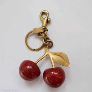 Cherry Keychain Bag Charm Dekoration Tillbehör Pink Green High Quality Design 138 SO4O