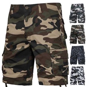 Men's Shorts Summer shorts mens new trend camouflage top bag casual outdoor sports half pants side pockets cotton comfortable shorts J240426