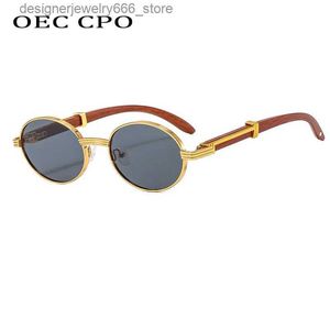Sunglasses Retro Round Luxury Sunglasses for Women Small Frame Oval Sunglasses for Women Classic Black Lens UV400 Sun Visors Q240426