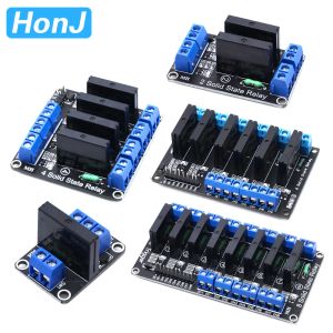 リレーモジュールソリッドステート高レベル5V 12V 24V DC 1 2 4 8チャネルSSRソリッドステートリレーモジュール用ARDUINO G3MB202P SSR AVR DSP