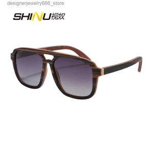 Sonnenbrille Marke natürliche Holz Sonnenbrille für Männer polarisierte Mode Sonnenbrille für Männer Ebenholz Sonnenbrille 2024 Q240425