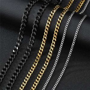 Strands LETAPI Hip Hop Stainless Steel Curled Cuban Chain Necklace for Men and Women Basic Punk Mens Necklace Jewelry Gifts 240424