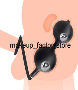 Massage Inflatable Huge Anal Butt Plug Builtin Steel Ball Women Vaginal Anal Dilator Expandable Silicone Men Prostate Massager Se2658897