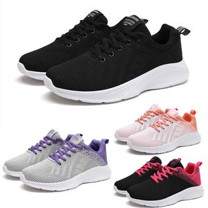 Free Shipping Men Women Running Shoes Mesh Lace-Up Breathable Black Pink Purple Orange Mens Trainers Sport Sneakers GAI