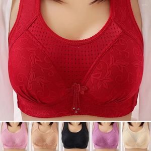 Bras Seamless Back Sports Bra Women Wire-free Thin Sport With Wide Shoulder Straps Full Cup Push-up Beauty Women's Solid