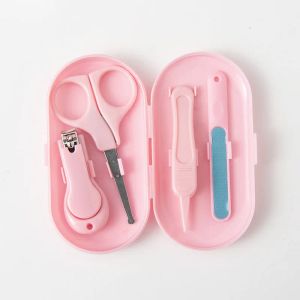 Care 4 Pcs Small Baby Care Anticlamping Nail Clipper Set Stainless Steel Baby Nail Clipper Set Nail Trimmer Baby Essential Products