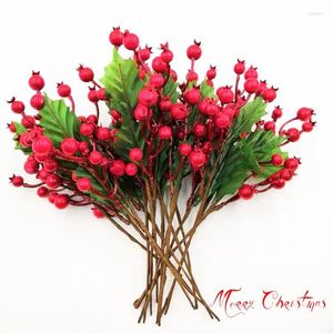 Kwiaty dekoracyjne 25 cm czerwone jagody Christamas Dekoracja imprez