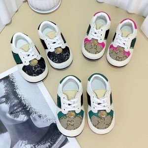 Bambini casual scarpe da ginnastica per bambini baby primaverile di stampa classica marca ragazzi ragazze sneaker casual in pelle vera e propria