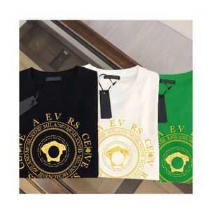 Designer classic fashion T-shirt men's and women's casual basic cotton male and female couples the same T-shirt loose short sleeves