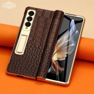 Fälle luxuriöser schocksicherer Lese -Koffer für Samsung Galaxy Z Fold 4 5 g 3 Magnetische Scharnier -Hülle Abdeckung für Z falten 3 4 5 Kickstand Hülle