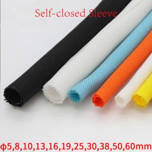 Cases Self Closing Pet Expandable Braided Sleeve Selfclose Flexible Insulated Hose Pipe Wire Wrap Protect Cable Sock Tube