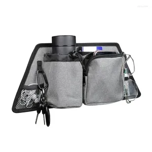 Sacos de armazenamento Bolsa lateral de cadeira de rodas Organizador à prova d'água Oxford Pano Rest Pouch Pouch Rollator portátil Anexo com múltiplos