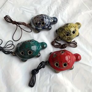 Инструмент 1pcrandom, малая черепаха Ocarina kiln меняет цвет серии 6 отверстия Ocarina