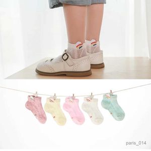 Детские носки 5pairs/lot Summer Spring Baby Nocks хлопковые детские носки радужные красочные тонкие сетчатые носки милые девушки носки