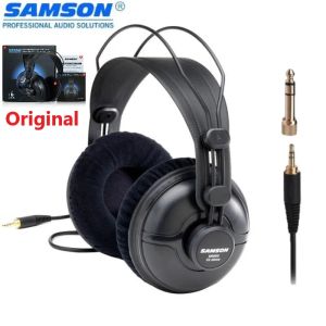 Slippers Samson Sr950 Professional Studio Reference Monitor Headphone Dynamic Headset Closedback Design for Recording Monitoring Game Dj