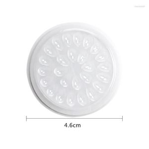 False Eyelashes 10/20/50/100Pcs Transparent Pvc Stand Usef Plastic Gasket Flower Shape Pad Convenient Eyelash Glue Holder Adhesive Dr Otjci