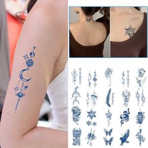 Tattoo Transfer 1pc Tattoo temporário Tattoo Adesivo 3d Borboleta Tattoo Moon Planeta Transferência de Tatoo Pé de braço para mulheres para mulheres J1M7 240427