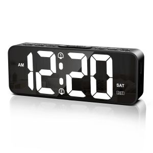 Clocks ORIA Digital Alarm Clock with Snooze Wake Up 12/24H LED Tables Clock for Bedrooms Bedside Desk Shelf Home Office