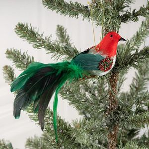 Decorative Figurines Christmas Tree Ornament Artificial Bird Hanging Portable Seasonal Decor Holiday Gift
