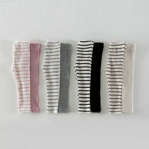 Trousers K230164Childrens Clothing Spring New Striped Pants Soft newborn baby leg high stretch pants for childrenL2404