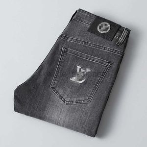 Męski projektant dżinsów luksusowe męskie dżinsy jeansowe marka mody Jean Men Slim-Fit Pants Slim Fit Gruby haftowane popioły długie spodnie H69G