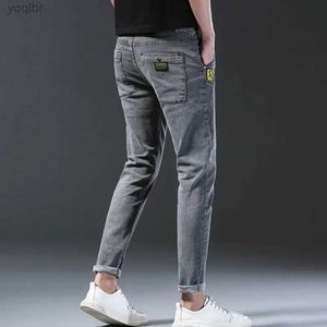 Men's Jeans Mens design gray denim jeans casual stretch slim fit street pants fashion version daily Trousseau Spring/SummerL244