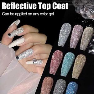 Smalto lilycute 7ml riflettente glitter gel gel laser laser auroras semi permanente immergere fuori dallo scintillante top coat nail art gel vernice y240425