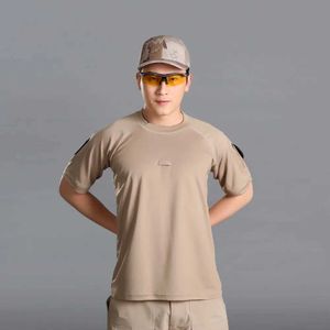 Taktiska T-shirts Summer Tactical T-shirt Mens Militär kamouflage Mens T-shirtjacka Snabbtorkning Väst Hombre Size S-5XL 240426