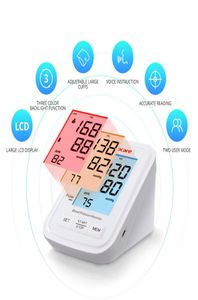 Monitoraggio della pressione arteriosa Sincare Tensiometro superiore braccio superiore BP Digital Digital Macchina Misuratore di frequenza cardiaca a 3 colori Display LCD 4623182