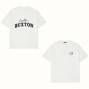 Camisetas de camisetas da camiseta Cole Buxton, Cole Buxton Summer Spring Liew Green Green White Black Tirm camise