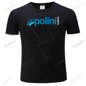 Camisetas masculinas camisetas de moda de moda masculino estilo solto ts nova camiseta preta polini italy scooter piler personalizada muitas cores tampos unissex camiseta t240425