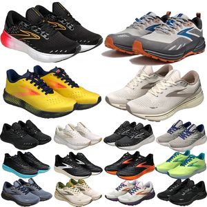 Designer Sneakers Brooks Glycerin GTS 20 Ghost 15 16 Löpskor för män Kvinnor Hyperion Tempo Triple Black White Yellow Mens Womens Outdoor Sports Trainers Shoe