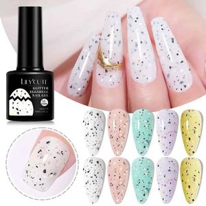 Nagellack lilycute 7 ml glitter skal gel nagellack vårfärger guld glitter semi permanent uv gel för naglar konst blöt av lacker y240425