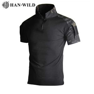 Tactical T-shirts Camouflage summer mens outdoor tactical quick drying hunting clothing -- T-shirt hiking combat shirt 240426