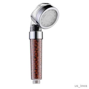 Bathroom Shower Heads Bathroom 3/7 Color Changing LED Shower Head Temperature Sensor Handheld Mineral Anion Spa High Pressure Filter Shower Head