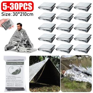 Sopravvivenza 520pcs copertura termica di emergenza esterna impermeabile sopravvivenza coperta in alluminio in alluminio spazio caldo salvataggio di emergenza coperta militare