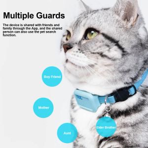 Trackers husdjur GPS Bluetooth Locator Waterproof Antilost Collar Dog Cat Tracker Smart Locator Pet Positioning Tracker Pet Tracking Tool