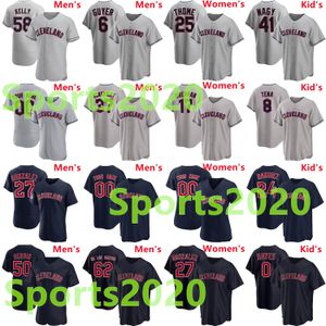 Billig 2024 Jose Ramirez Trikot Jim Thome Harold Amed Rosario Ricky Vaughn Franmil Reyes Shane Bieber Tyler Naquin Logan Allen Gimenez Daniel Johnson Bobby