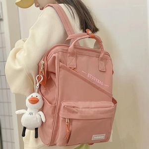 School Bags Trendy Women Laptop Waterproof Nylon Bag Girl Cute Travel Green Backpack Female Mommy Fashion Ladies College Kawaii