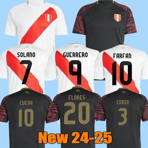 24 25 Camisas de futebol do Peru 2024 Camisetas de futebol da Copa Farfan Cueva Eleccion Peruana Cuevas Solano Flores Cubillas Pineau Aparel ao ar livre Kit Kit Pizarro