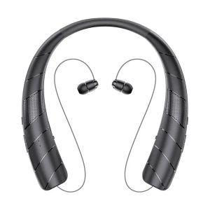 Headphones 2023 New Bluetooth Headphones w 4 Speakers NeckMounted External Sound System Portable Auto Retractable Earbuds Music Game Call