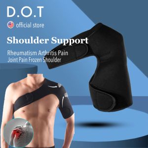 Safety Adjustable Gym Sports Care Single Shoulder Support Back Brace Guard Strap Wrap Belt Band Pads Black Bandage Men Women