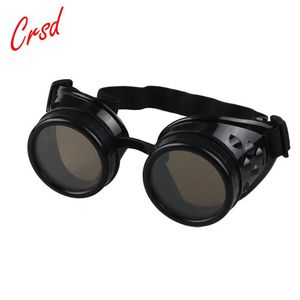 Óculos de sol steampunk para homens Vintage Punk Glasses Designer Brand EyeGlasses Women Round Frame Fashion Goggles 240425