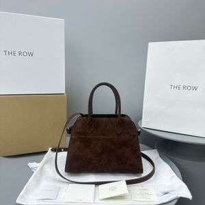 A linha Margaux 10 Bag Luxury Designer Detalhe Detalhes duplos lida com bolsas de couro feminino Bolsas de ombro de moda