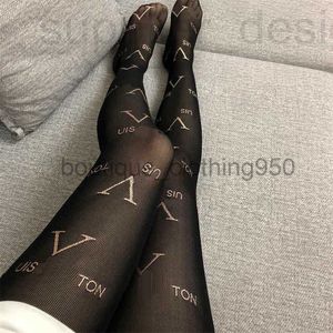 Socks & Hosiery designer Women Silk Stockings Designer Jumpsuit Mesh Pants Sexy Netherstock Fashion Pantyhose L Brand Long Stocking 2 Styles X9ZF