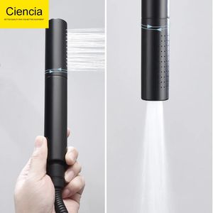 Ciencia Ottone 2 Funzioni portatile Posca Porta Porta Doccia doccia ad alta pressione bacchetta con doccia a mano con staffa per tubo 240416