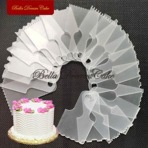 Formy 20 Style Małe akrylowe ciasto grzebień DIY Buttercream Wygłośnienie szpatułki ciasto weselne Scraper Cake Dekorowanie Narzędzia do pieczenia