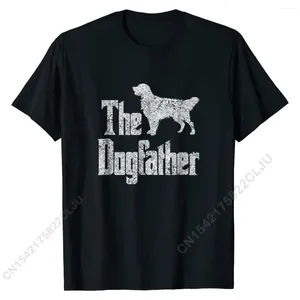 Ternos masculinos A1101 Camiseta Golden Retriever Silhueta Dog Grente de algodão Tops para homens Impredidos camisetas de desconto personalizado