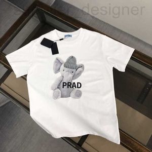 مصمم القمصان للرجال Pra Pra Summer Triangle Letter Round T-Shirt زوجين باريس حمار 1V Rowe Home HPCF