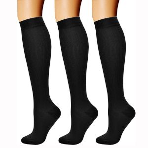Calzini calzini a compressione per donne uomini circolazione unisex ginocchio altamente calzini sportivi Supporto per il ciclismo da corsa atletica 3 paia